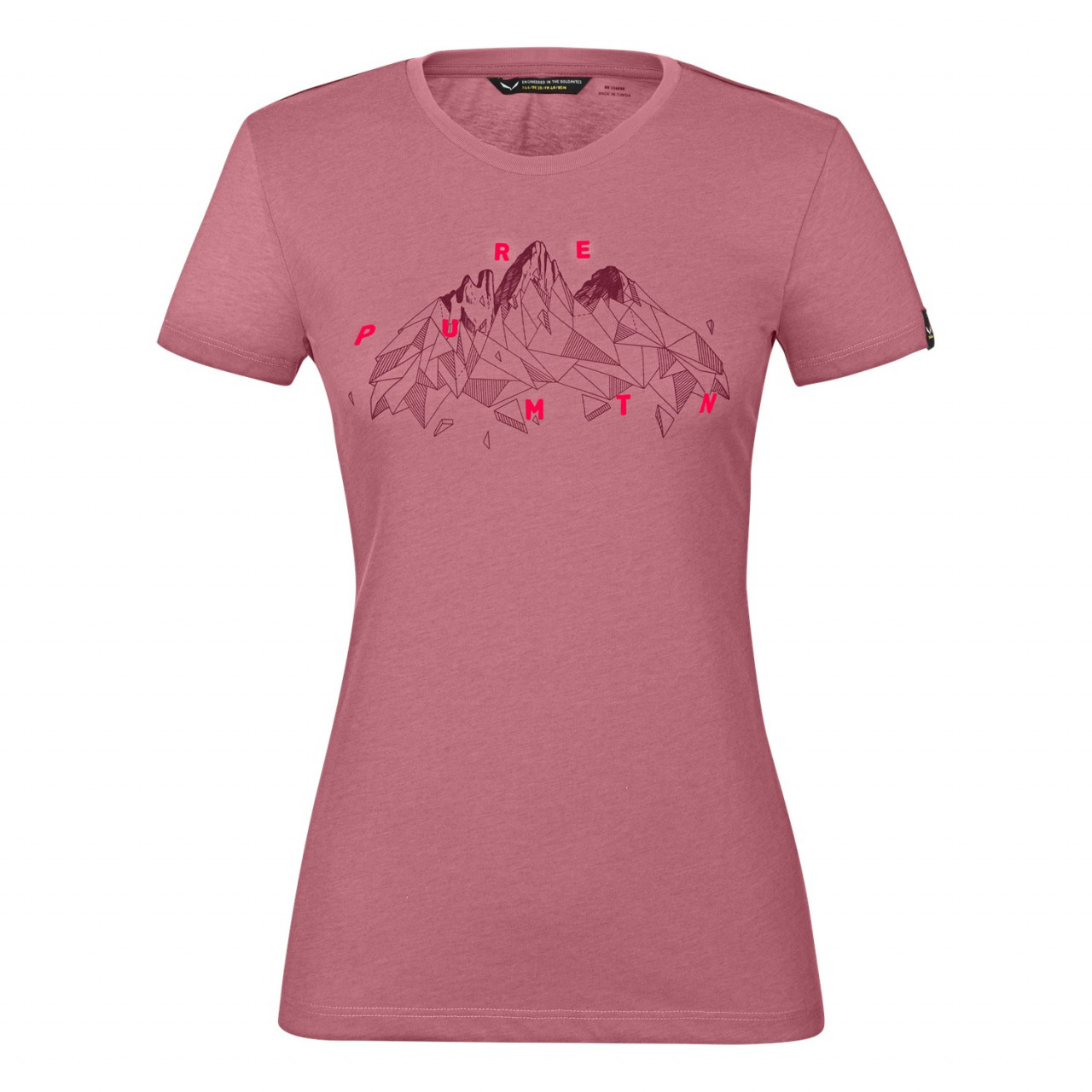 T-Shirts Salewa Geometric Dry Mulher Rosa 581YUPZLB